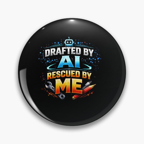 Item preview, Drafted by AI, Rescued by Me Funny Programmer Design designed and sold by FunnyDesignsArt.