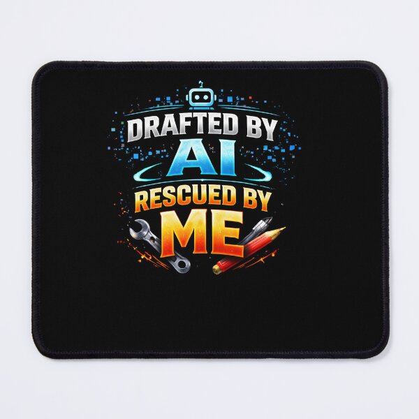 Item preview, Drafted by AI, Rescued by Me Funny Programmer Design designed and sold by FunnyDesignsArt.