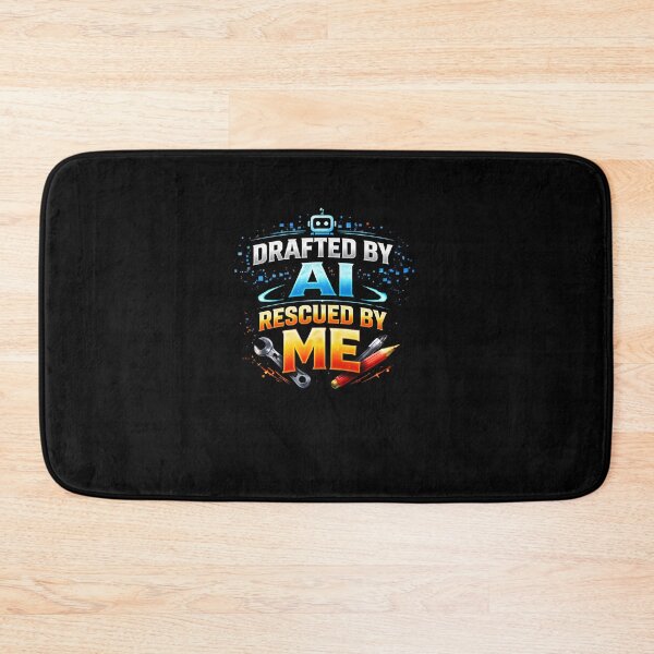 Item preview, Drafted by AI, Rescued by Me Funny Programmer Design designed and sold by FunnyDesignsArt.