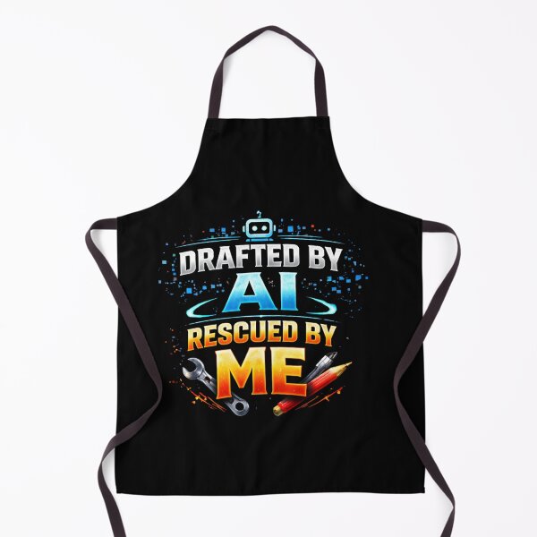 Item preview, Drafted by AI, Rescued by Me Funny Programmer Design designed and sold by FunnyDesignsArt.