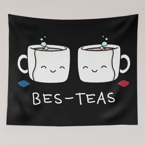 Item preview, Bes-Teas Besties Tea Wordplay Illustration designed and sold by CreareAT.
