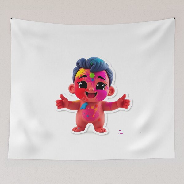Item preview, Traditional Child in Holi Attire designed and sold by Teewave-Ashish.
