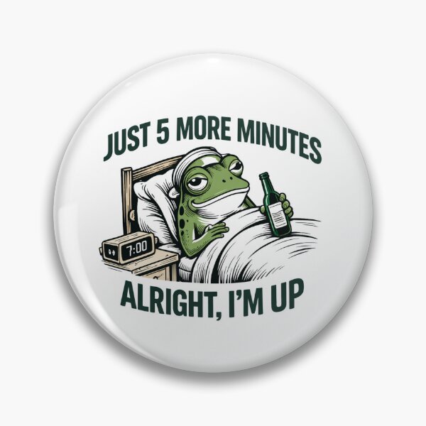 Item preview, Morning Frog – Just 5 More Minutes designed and sold by KaphzeShop.