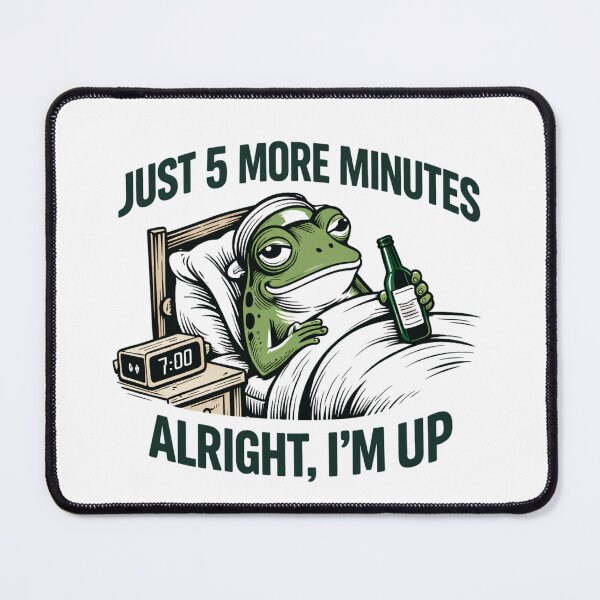 Item preview, Morning Frog – Just 5 More Minutes designed and sold by KaphzeShop.