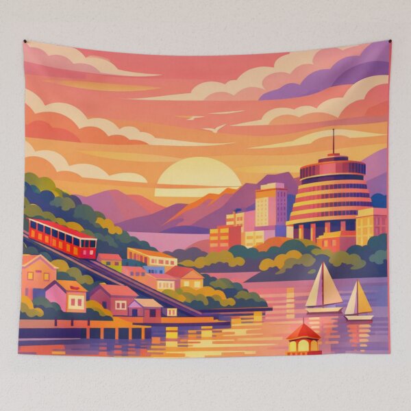 Item preview, Wellington Travel Poster designed and sold by MatthewHeights.