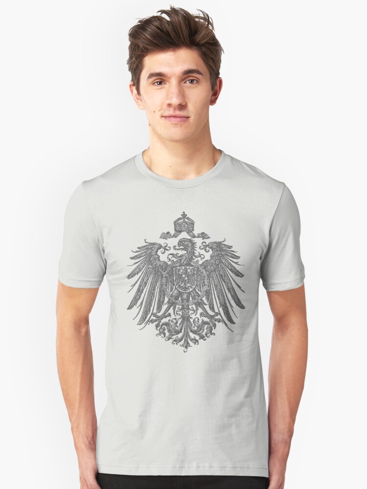 Alternate view of German Heritage, 1888 Feathered Reich Eagle Slim Fit T-Shirt