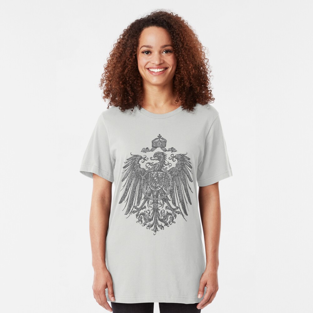 German Heritage, 1888 Feathered Reich Eagle Slim Fit T-Shirt