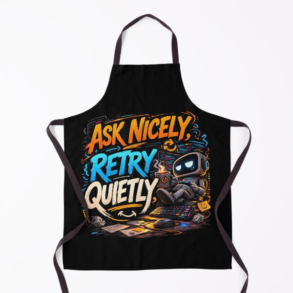Item preview, Ask Nicely, Retry Quietly Funny Programmer Design designed and sold by FunnyDesignsArt.