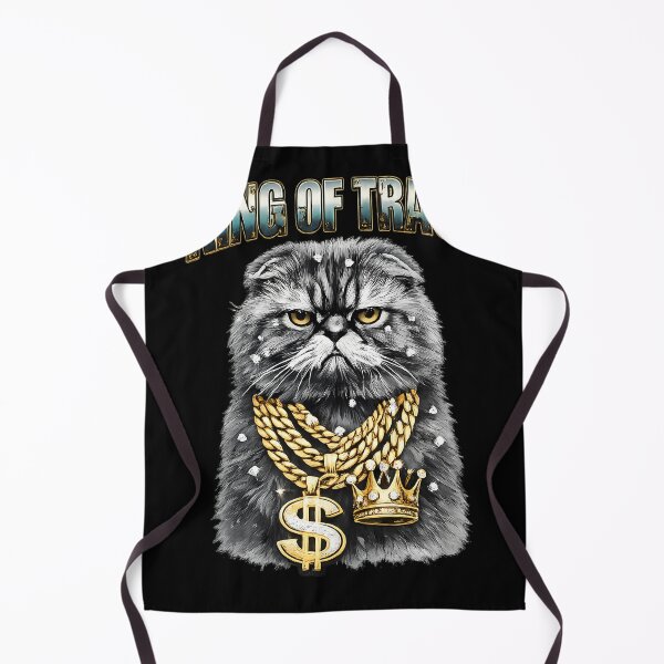 Item preview, King of Trash Funny Gangster Cat T-Shirt – Gold Chain Hip Hop Cat Gift designed and sold by etuvibes.
