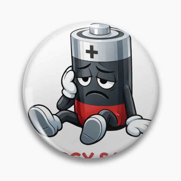 Item preview, Funny Low Battery Energy Saving Mode Cartoon designed and sold by madebysiwa.