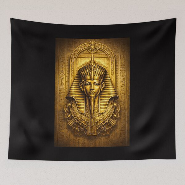 Item preview, Golden King Tut Mask – Ancient Egyptian Pharaoh Design designed and sold by GulfSignature.