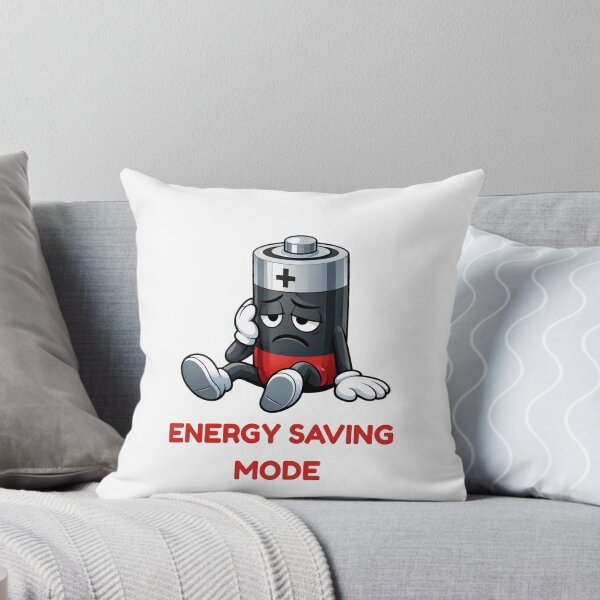 Item preview, Funny Low Battery Energy Saving Mode Cartoon designed and sold by madebysiwa.