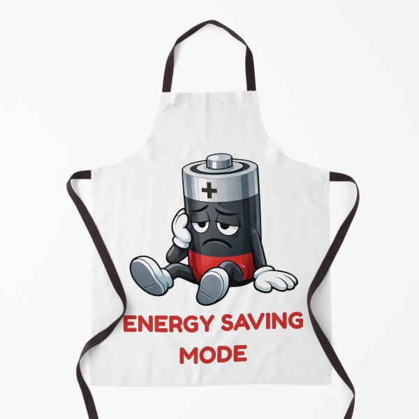 Item preview, Funny Low Battery Energy Saving Mode Cartoon designed and sold by madebysiwa.