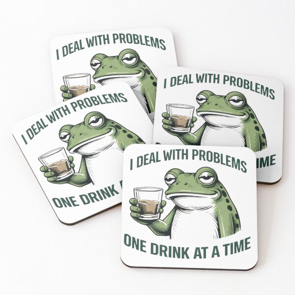 Item preview, Frog Wisdom – One Drink At A Time designed and sold by KaphzeShop.
