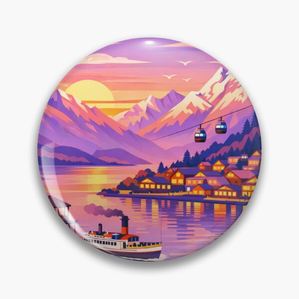 Item preview, Queenstown Travel Illustration designed and sold by MatthewHeights.