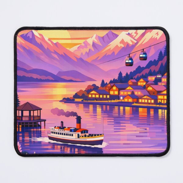 Item preview, Queenstown Travel Illustration designed and sold by MatthewHeights.