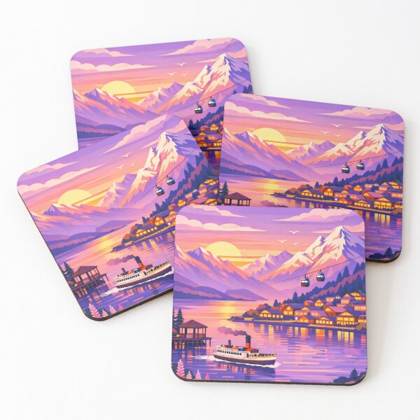 Item preview, Queenstown Travel Illustration designed and sold by MatthewHeights.