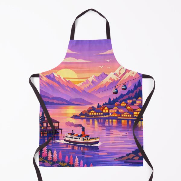 Item preview, Queenstown Travel Illustration designed and sold by MatthewHeights.