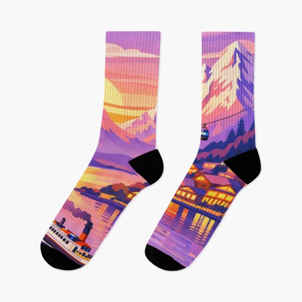 Item preview, Queenstown Travel Illustration designed and sold by MatthewHeights.