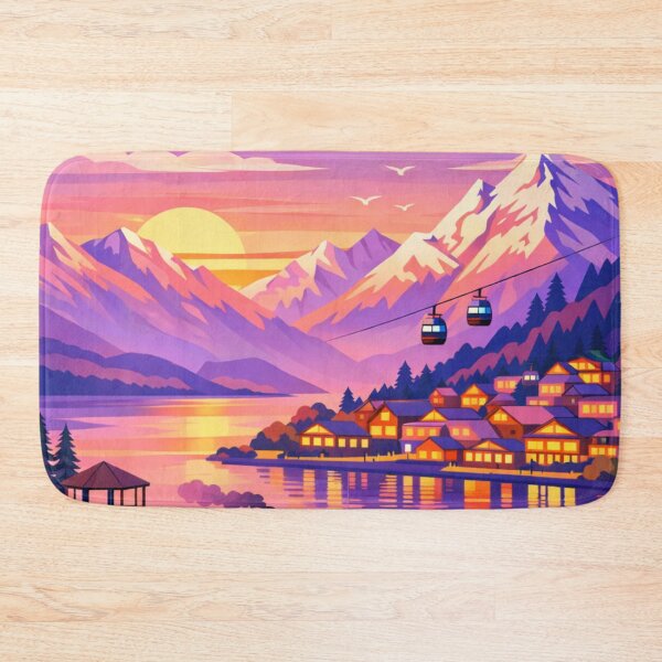 Item preview, Queenstown Travel Illustration designed and sold by MatthewHeights.