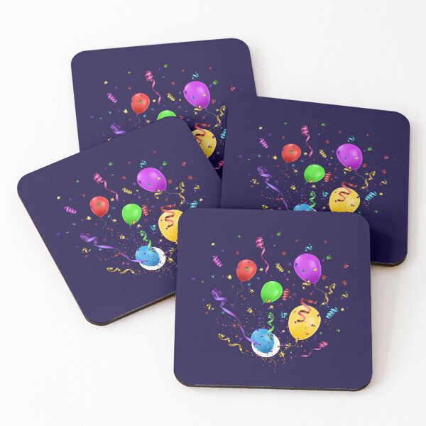 Item preview, Colorful Celebration Balloons with Confetti and Serpentine designed and sold by SolutionsArt.