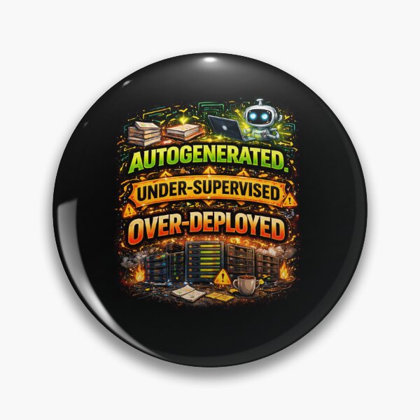 Item preview, Autogenerated, Under-Supervised, Over-Deployed Funny Developer Design designed and sold by FunnyDesignsArt.