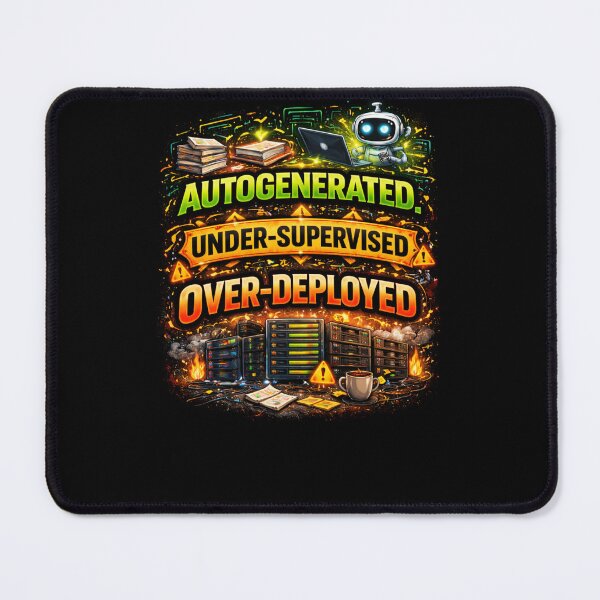 Item preview, Autogenerated, Under-Supervised, Over-Deployed Funny Developer Design designed and sold by FunnyDesignsArt.