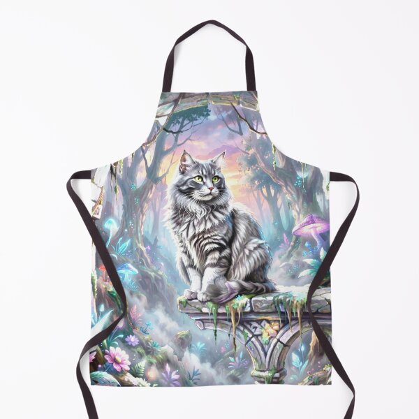 Item preview, Grey Cat in Enchanted Forest designed and sold by coribeth.