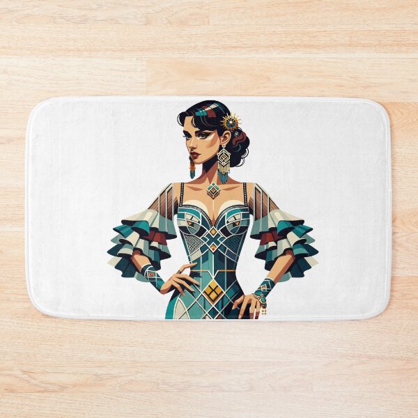 Item preview, Art Deco Flamenco Dancer – Elegant Spanish Dance Illustration designed and sold by CyfroweMysli.