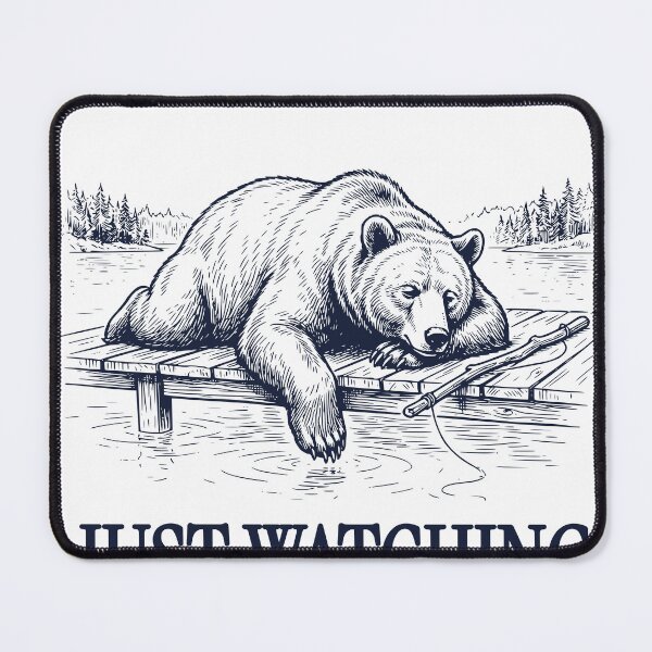 Item preview, Lazy Bear Fishing Shirt – Line Can Wait Just Watching The Water Move – Vintage Engraving Bear Fisherman Design designed and sold by TeeVerse27.