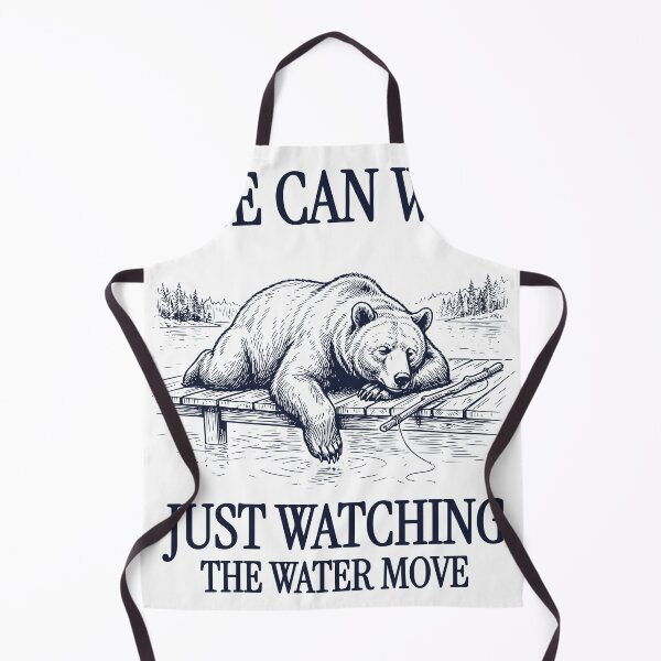 Item preview, Lazy Bear Fishing Shirt – Line Can Wait Just Watching The Water Move – Vintage Engraving Bear Fisherman Design designed and sold by TeeVerse27.