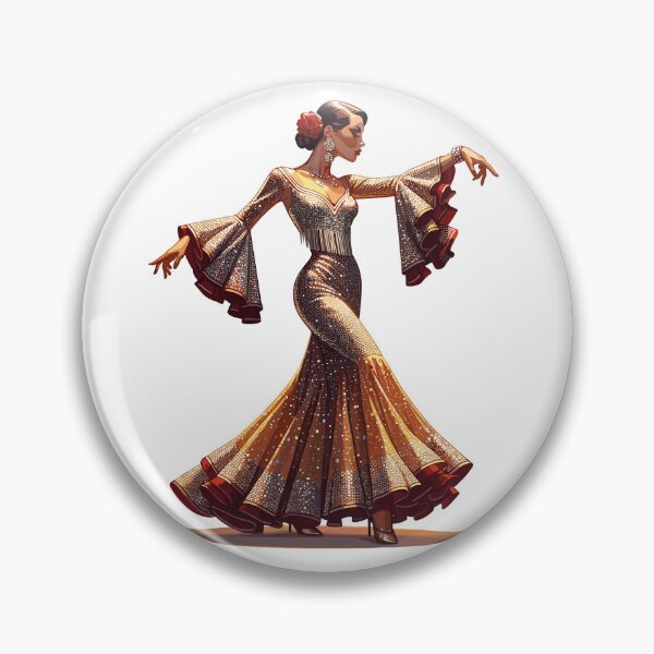 Item preview, Hollywood Glamour Flamenco Dancer – Elegant Spanish Dance designed and sold by CyfroweMysli.