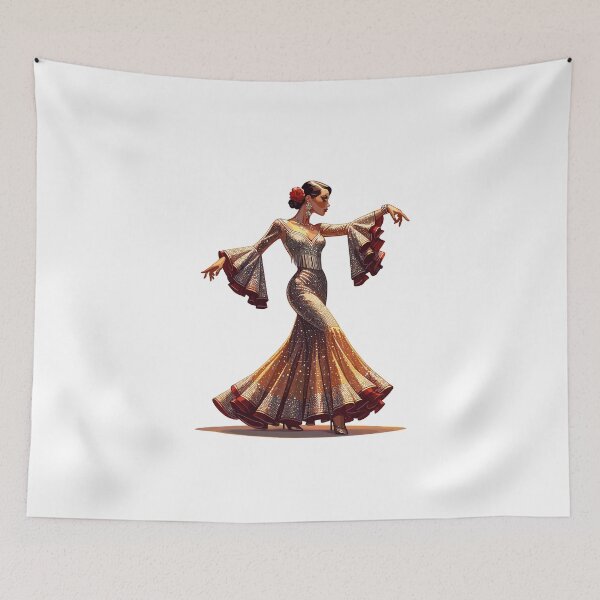 Item preview, Hollywood Glamour Flamenco Dancer – Elegant Spanish Dance designed and sold by CyfroweMysli.