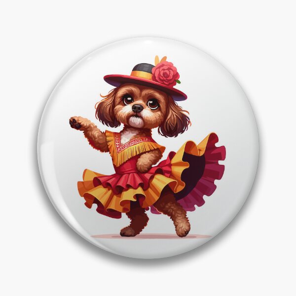 Item preview, Funny Flamenco Dancing Dog – Cute Spanish Dance Animal designed and sold by CyfroweMysli.