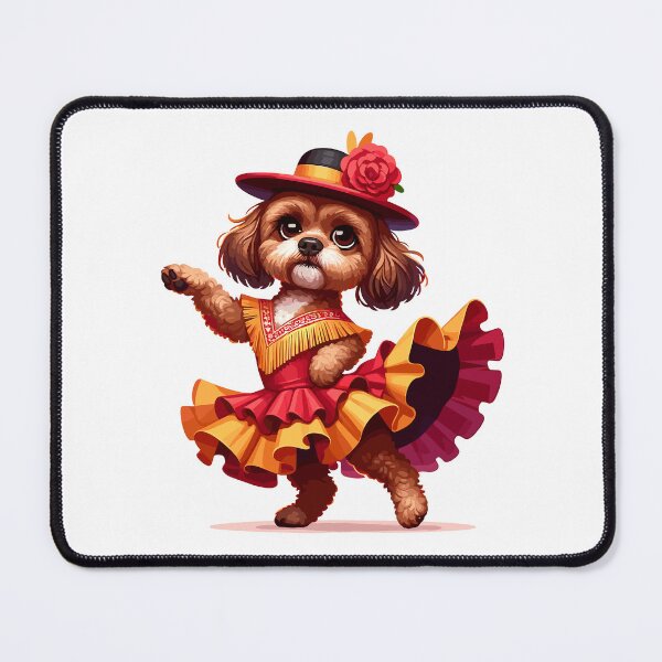 Item preview, Funny Flamenco Dancing Dog – Cute Spanish Dance Animal designed and sold by CyfroweMysli.