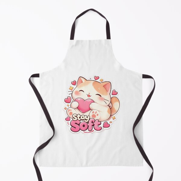 Item preview, Stay Soft Cute Kawaii Cat Holding Heart Pastel Aesthetic designed and sold by inaveed.