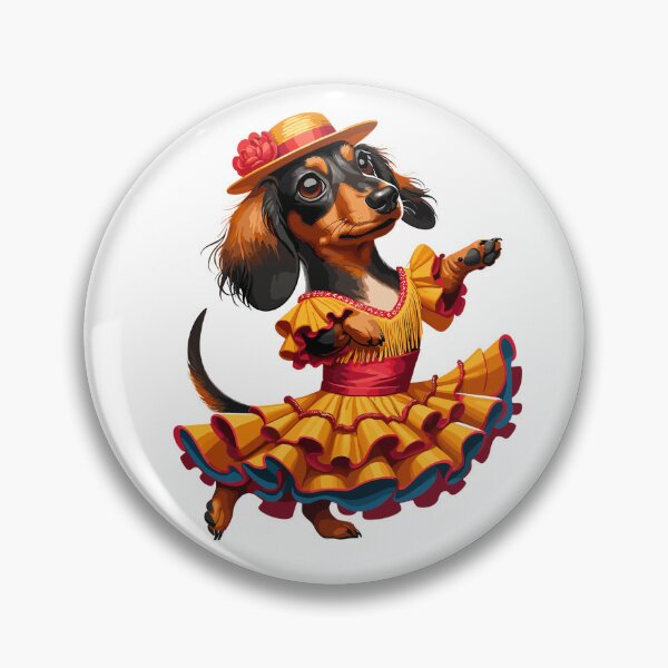 Item preview, Funny Flamenco Dancing Dachshund – Cute Spanish Dance Dog designed and sold by CyfroweMysli.