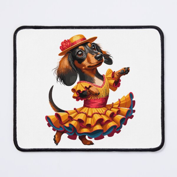 Item preview, Funny Flamenco Dancing Dachshund – Cute Spanish Dance Dog designed and sold by CyfroweMysli.