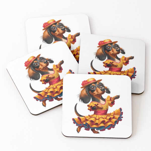 Item preview, Funny Flamenco Dancing Dachshund – Cute Spanish Dance Dog designed and sold by CyfroweMysli.