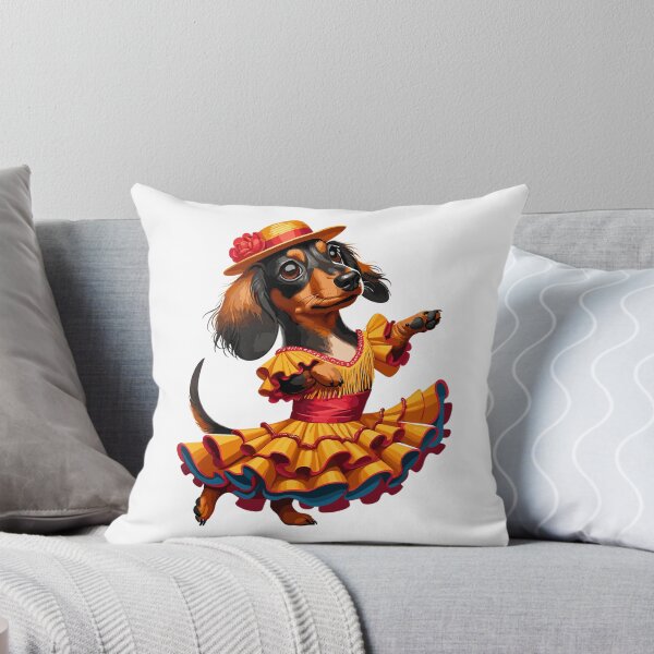 Item preview, Funny Flamenco Dancing Dachshund – Cute Spanish Dance Dog designed and sold by CyfroweMysli.