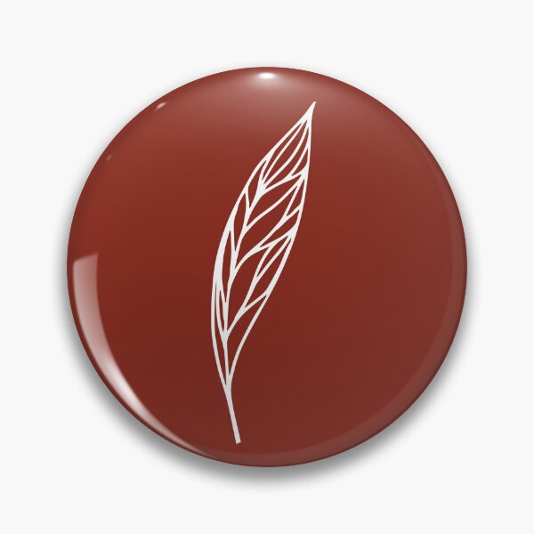 Item preview, Leaf I, Line Drawing Symmetric Minimalist Aesthetic Natural Design Rusty Red designed and sold by SWSandraWechner.