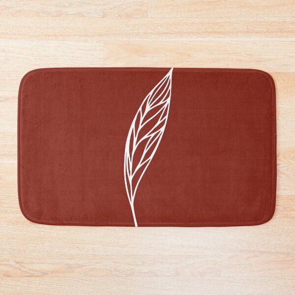 Item preview, Leaf I, Line Drawing Symmetric Minimalist Aesthetic Natural Design Rusty Red designed and sold by SWSandraWechner.