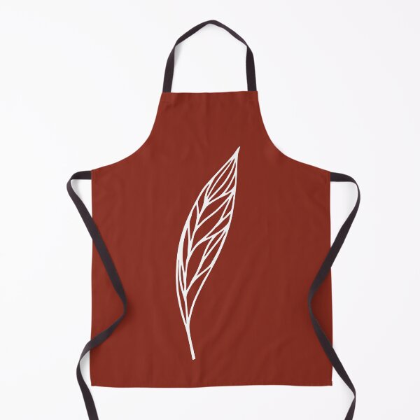Item preview, Leaf I, Line Drawing Symmetric Minimalist Aesthetic Natural Design Rusty Red designed and sold by SWSandraWechner.