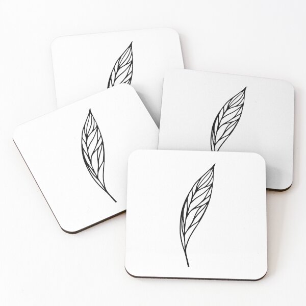 Item preview, Leaf I, Line Drawing Symmetric Minimalist Aesthetic Natural Design designed and sold by SWSandraWechner.