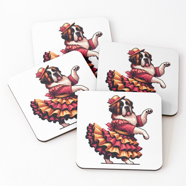 Item preview, Funny Flamenco Dancing St Bernard – Cute Spanish Dance Dog designed and sold by CyfroweMysli.