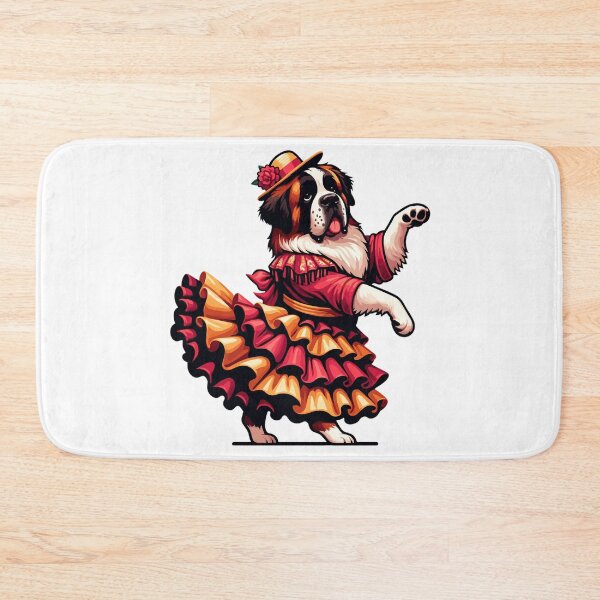 Item preview, Funny Flamenco Dancing St Bernard – Cute Spanish Dance Dog designed and sold by CyfroweMysli.