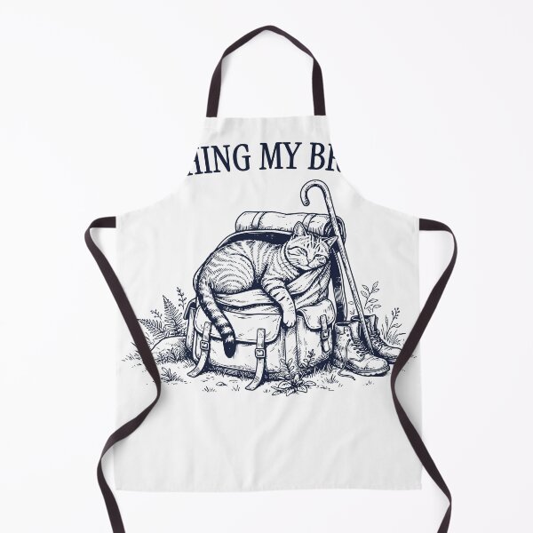 Item preview, Catching My Breath Cat Hiking Shirt – Funny Tired Hiker Cat – Vintage Engraving Outdoor Animal Design designed and sold by TeeVerse27.