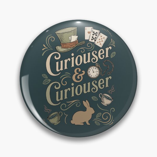 Item preview, Curiouser and Curiouser Alice Wonderland Literary Quote designed and sold by Wonderlandjoy.