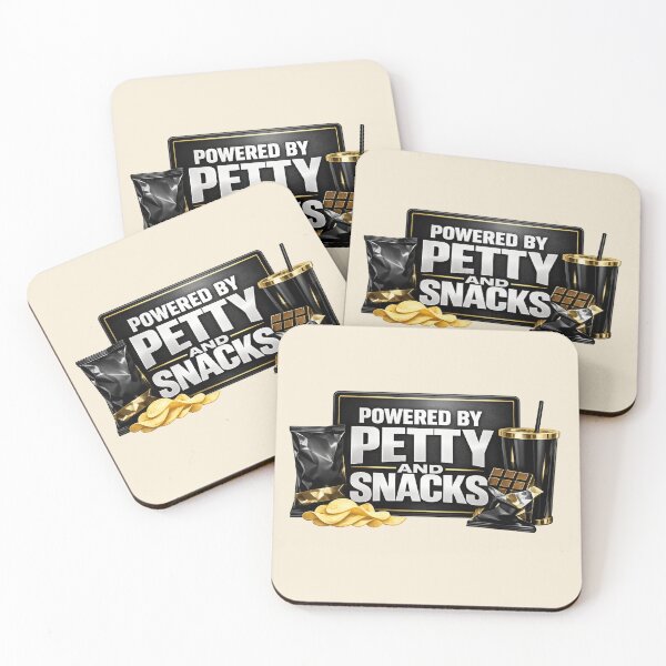 Item preview, Powered by Petty and Snacks Funny Snack Lover Shirt designed and sold by POD DYNASTY | Original Print On Demand T-Shirt Graphics.
