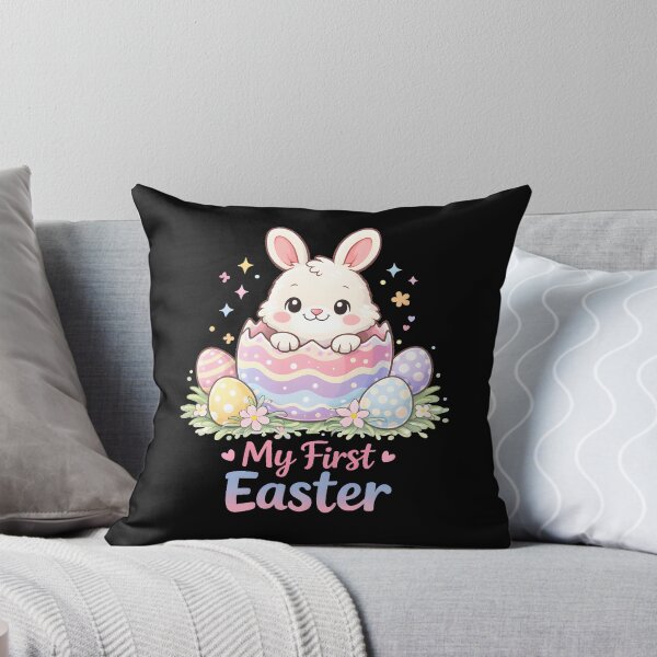 Item preview, My First Easter — Cute Kawaii Baby Bunny  Pastel Egg Newborn First Easter Baby Shirt designed and sold by CottonFirst.